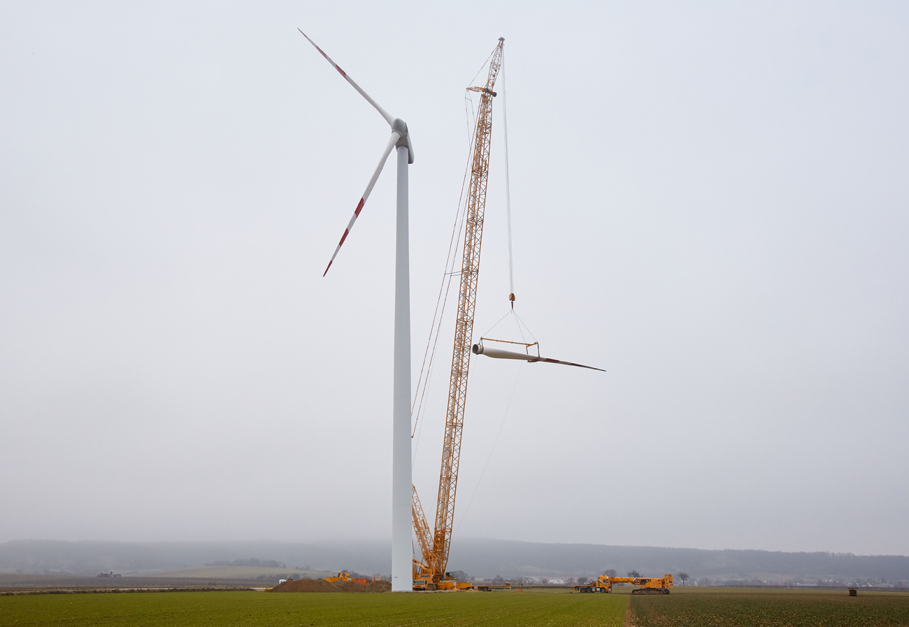 Gittermastkran, Windkraftanlage, Rotorblatt